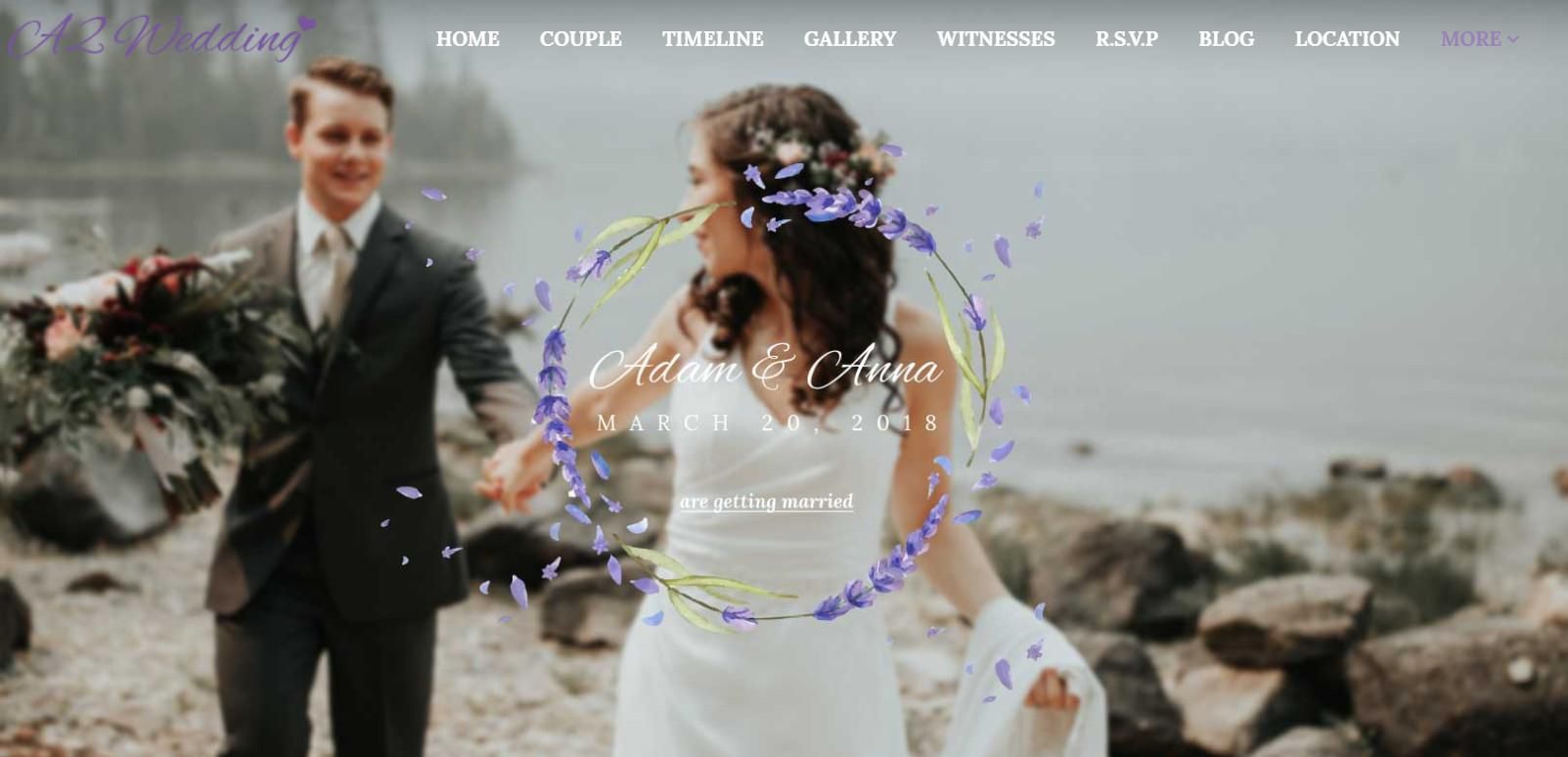طراحی سایت رویدادهای مجالس عروسی، نامزدی و اطلاعیه ها