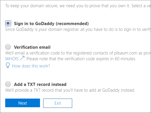 verify your domain دامنه