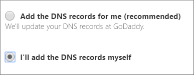 DNS records yourself دستی