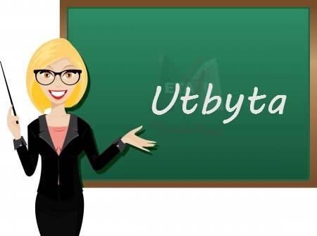 مبادله کردن، تبادل کردن  utbyter, utbytte, utbytt, utbyt, utbyta  هم خانواده : utväxla -  مبادله کردن