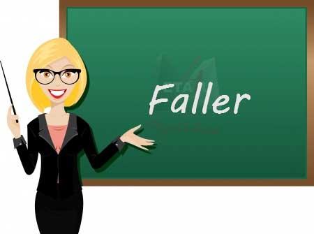 افتادن، ‏افول کردن، سقوط  faller, föll, fallit, fall, falla