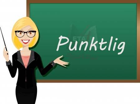 وقت شناس  punktlig, punktligt, punktliga