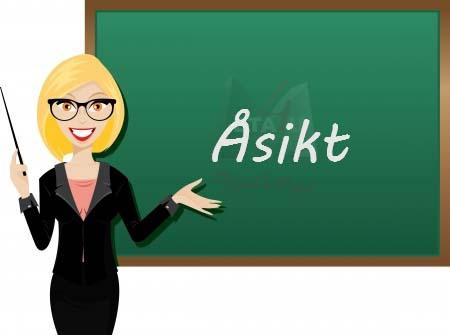 نظریه، تئوری  åsikt, åsikten, åsikter