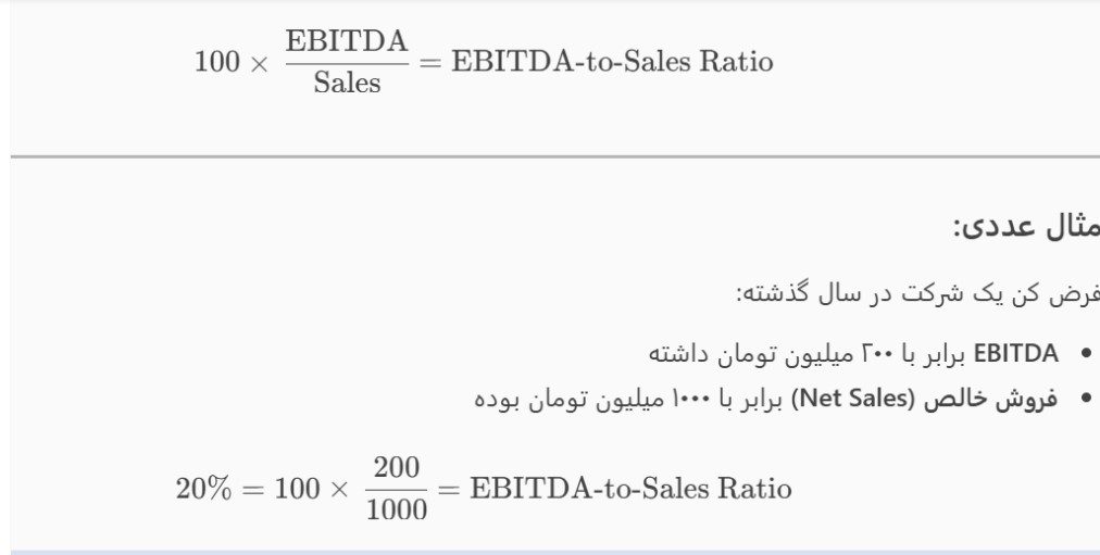 نسبت EBITDA به فروش چیست؟ نسبت EBITDA به فروش چیست؟