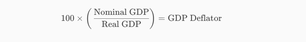 ? فرمول GDP Deflator: