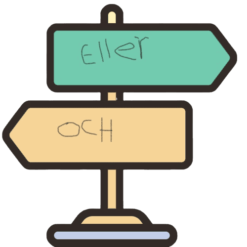 حروف رابط در زبان سوئدی
